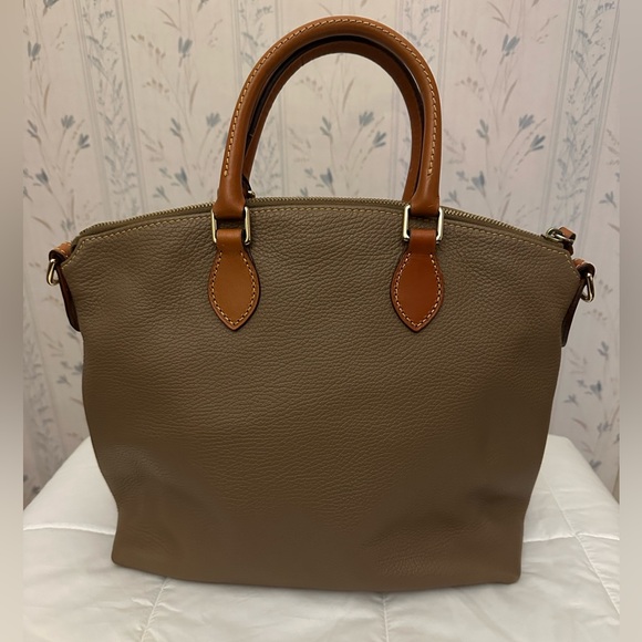 Dooney & Bourke Taupe Leather Handbag - Picture 2 of 15
